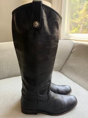 Vintage Frye Melissa Riding Leather Boots Black Women's Sz 7.5